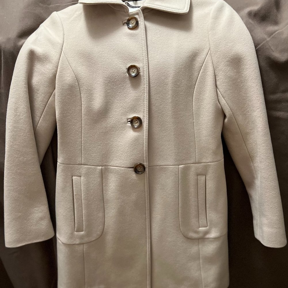 Banana Republic, Wool Peacoat, Beige, Size XSP